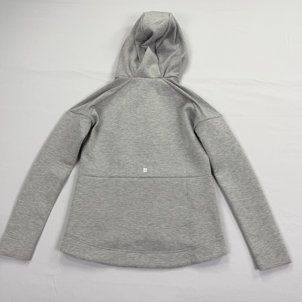 Sweaty Betty Women's S Gray Scuba Full Zip Hooded Jacket Athletic Stretch - Picture 3 of 16